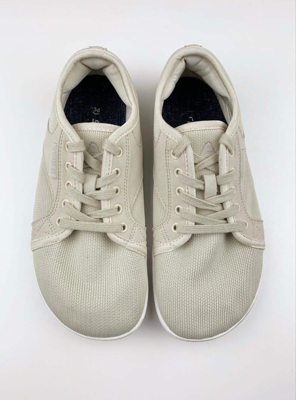 Saguaro Luck I Barefoot Shoes Beige Knit Sneakers Lace Up Women's 38 US 7.5 8